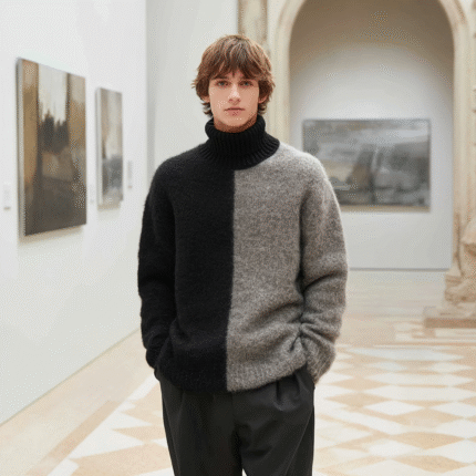 New Color-Block Turtleneck knitwear sweater